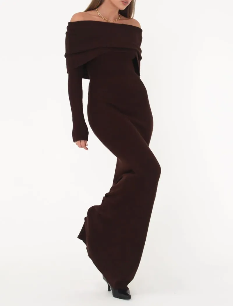 Winona Maxi Dress | Espresso sold by Rumored product image thumbnail 3