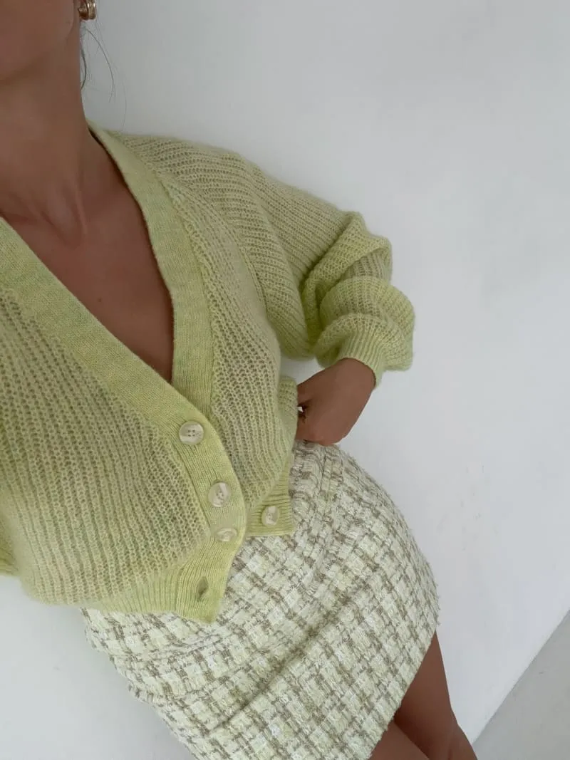 Coco Mini Skirt | Limon Shimmer Tweed sold by Rumored product image thumbnail 5