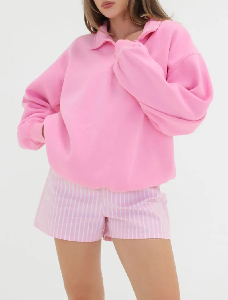 Airport Sweatshirt | Bonbon Pink sold by Rumored product image thumbnail 4