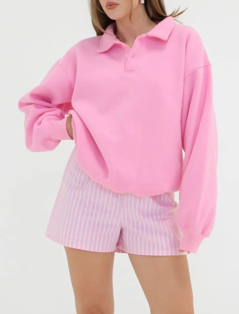 Airport Sweatshirt | Bonbon Pink sold by Rumored
