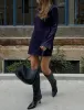 Sweet Talker Mini Dress | Sapphire sold by Rumored