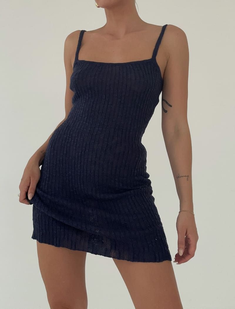 Night Moves Mini Dress | Navy sold by Rumored