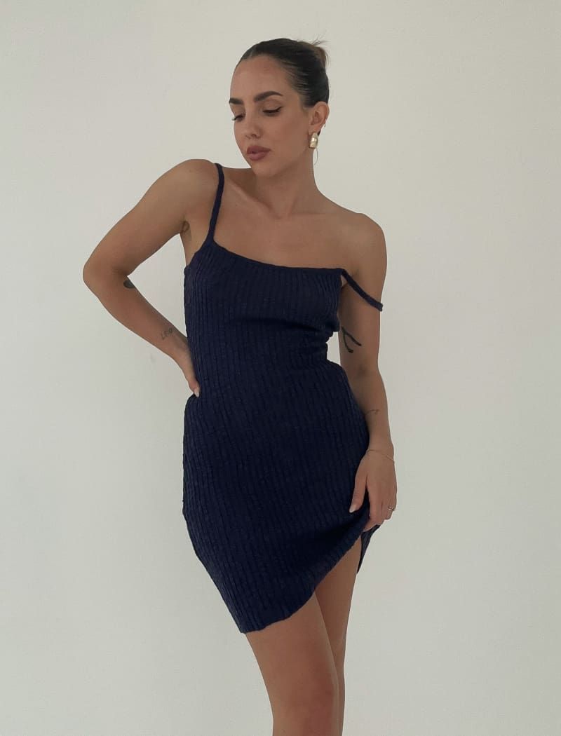 Night Moves Mini Dress | Navy sold by Rumored product image thumbnail 5