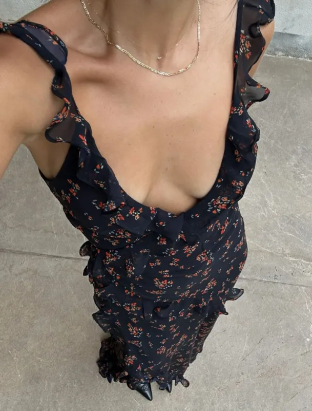 Just like Heaven Maxi Dress | Spanish Poppy sold by Rumored