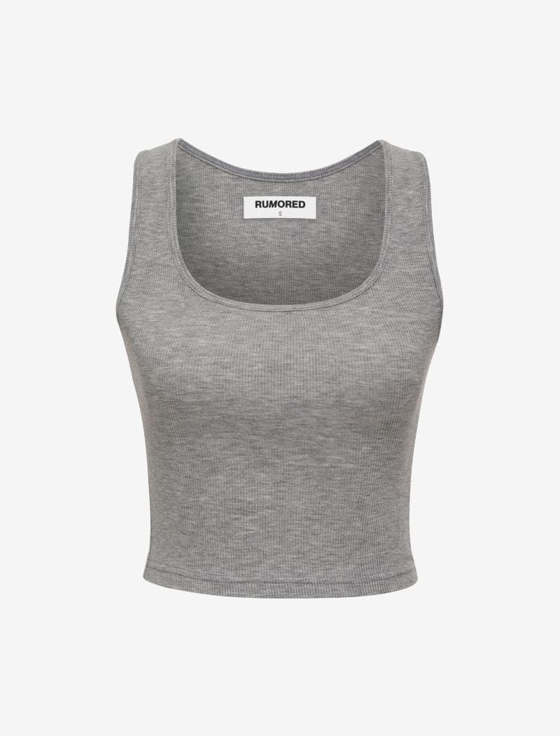 Classic Ribbed Tank | Heather Gray sold by Rumored product image thumbnail 2