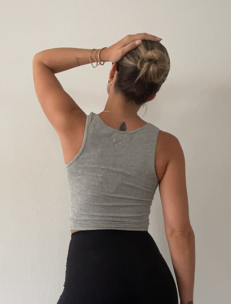 Classic Ribbed Tank | Heather Gray sold by Rumored product image thumbnail 5