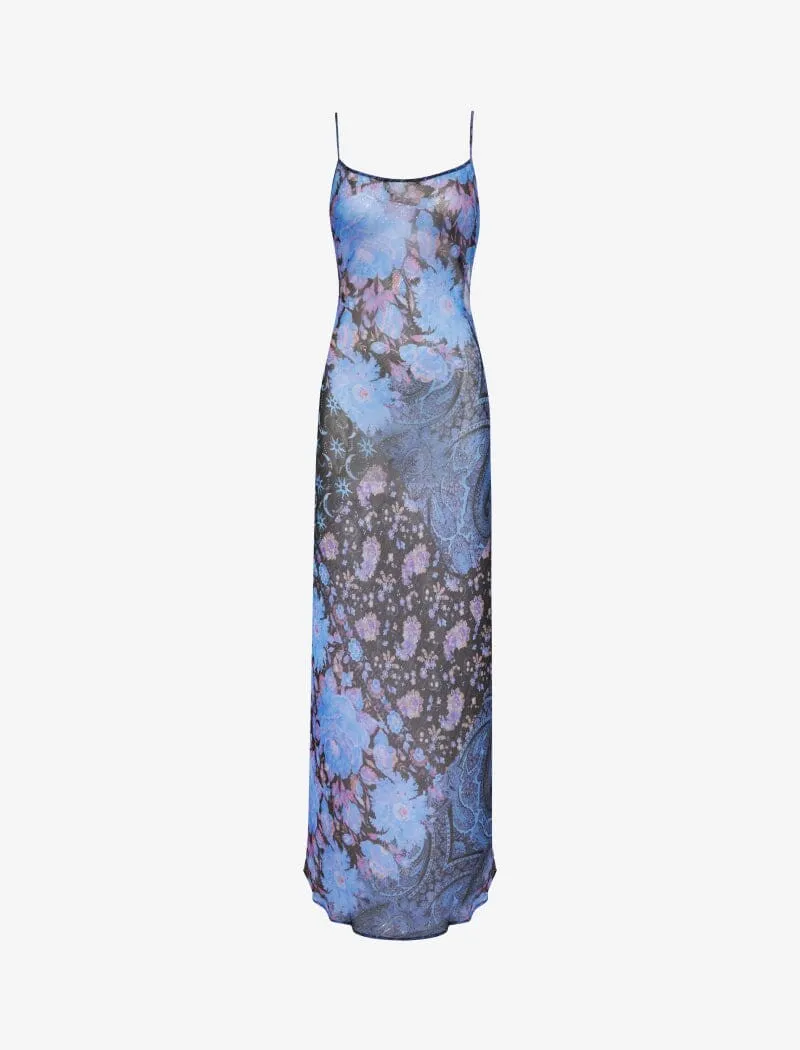 Vintage Slip Maxi Dress | Peacock Lurex sold by Rumored product image thumbnail 2