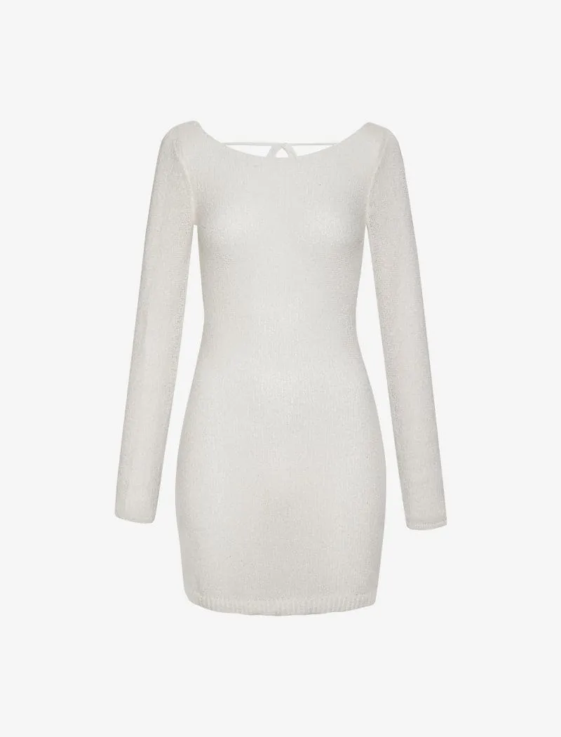 Sweet Talker Mini Dress | Slub White sold by Rumored product image thumbnail 2