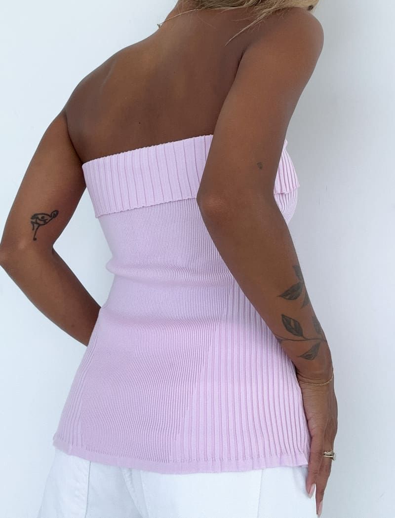 Solstice Knit Tube Top | Baby Pink sold by Rumored product image thumbnail 4