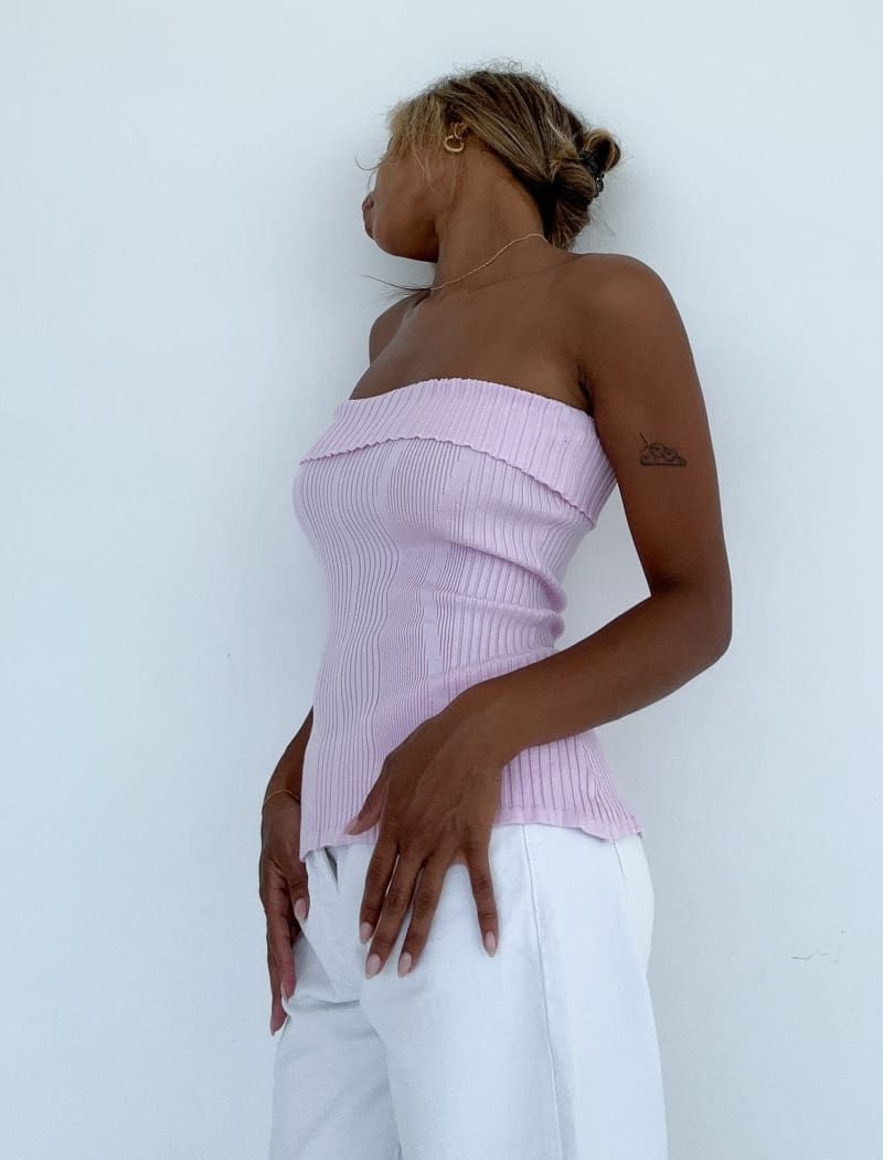 Solstice Knit Tube Top | Baby Pink sold by Rumored product image thumbnail 5