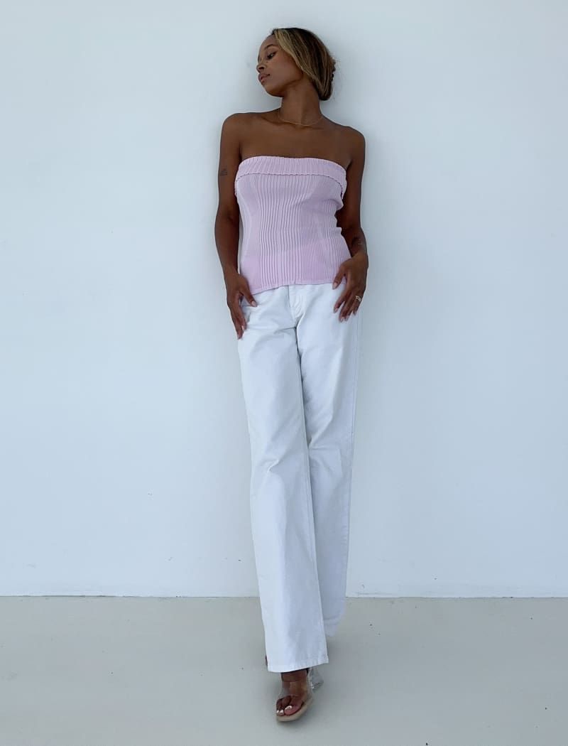 Solstice Knit Tube Top | Baby Pink sold by Rumored product image thumbnail 3