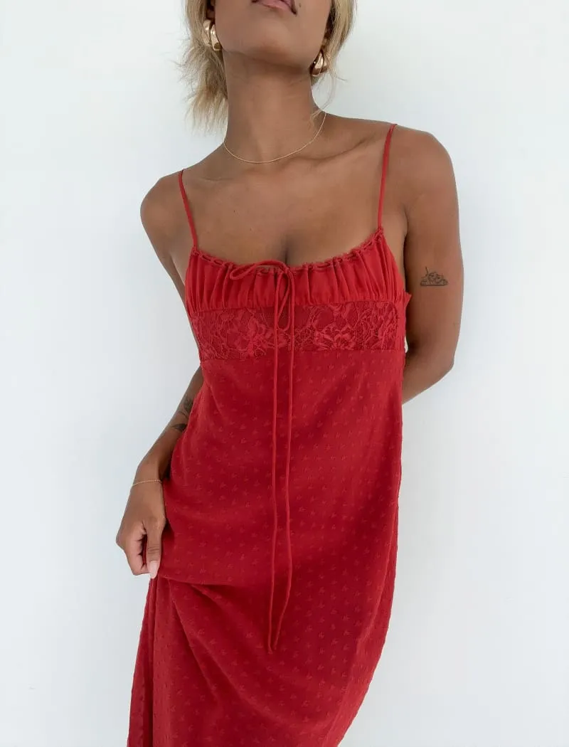 Midsummer Midi Dress | Crimson sold by Rumored product image thumbnail 3