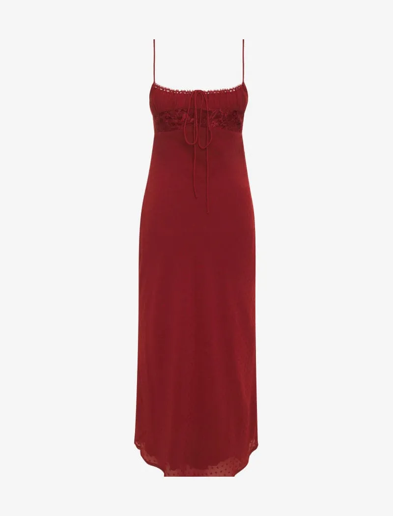 Midsummer Midi Dress | Crimson sold by Rumored product image thumbnail 2