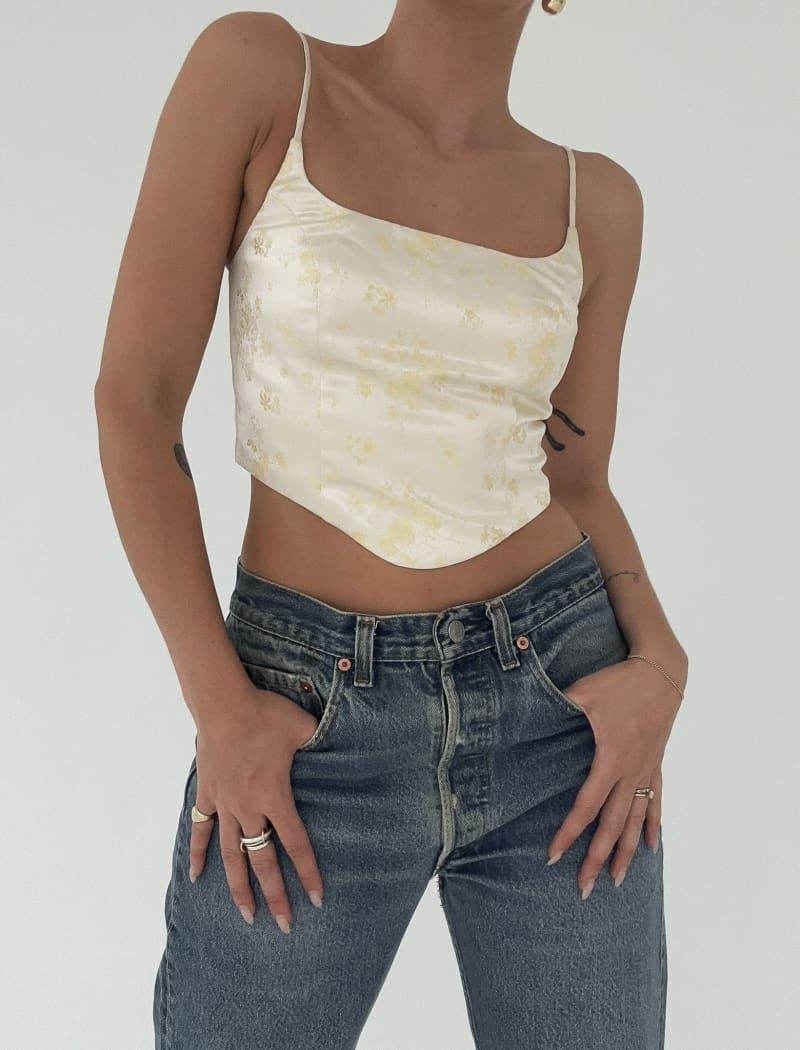 Kensington Corset | Floral Jacquard sold by Rumored