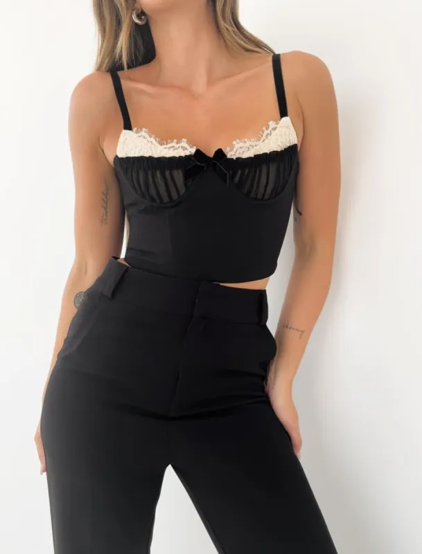 Bardot Corset | Black sold by Rumored