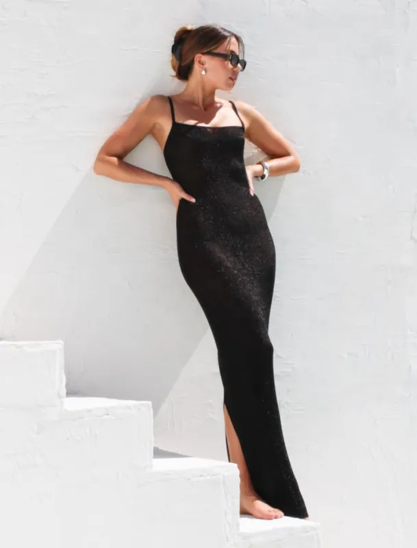 Mirage Maxi Dress | Black Shimmer sold by Rumored