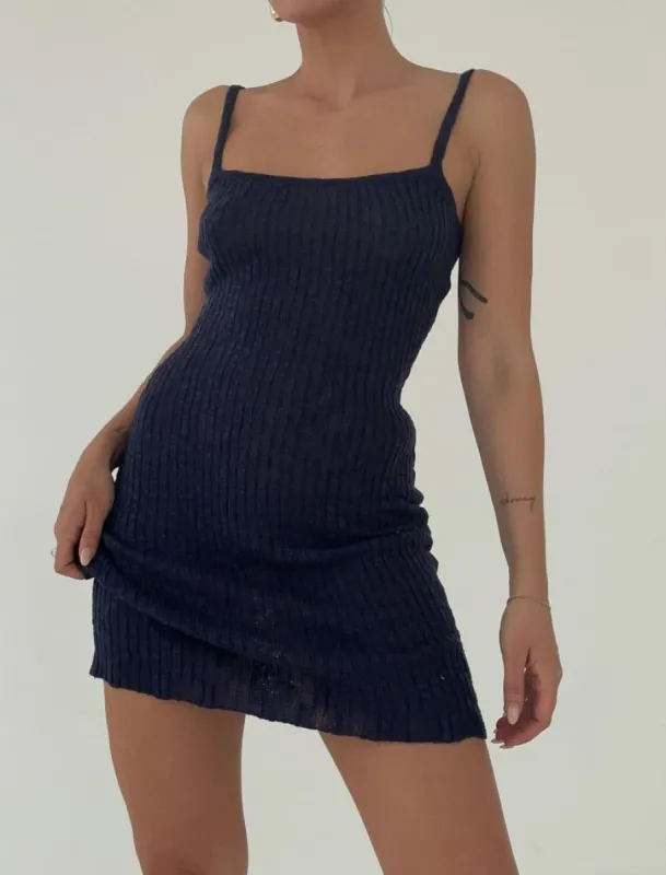 Night Moves Mini Dress | Navy sold by Rumored