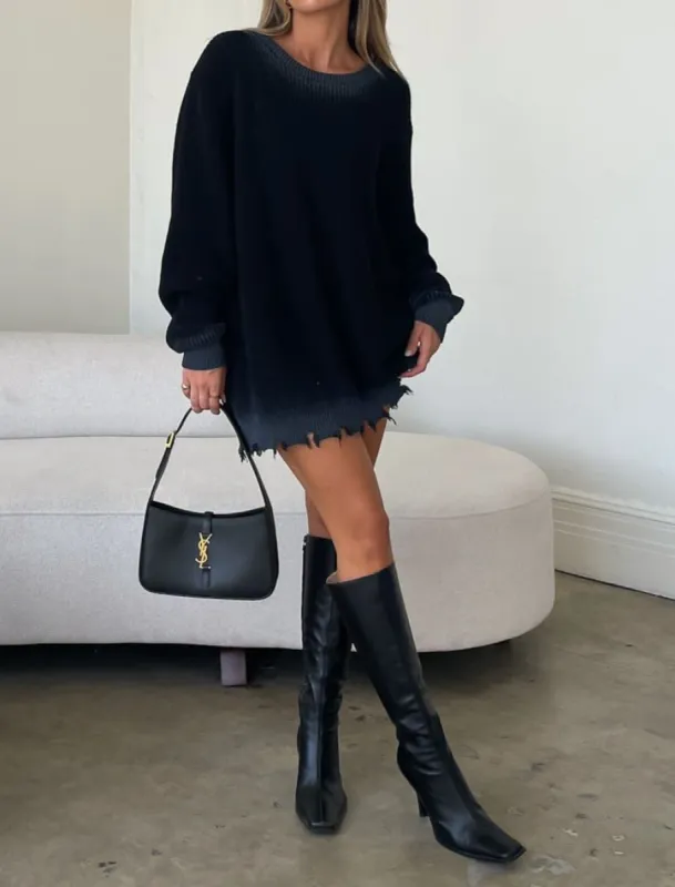 Lonely Hearts Sweater | Coal Black sold by Rumored