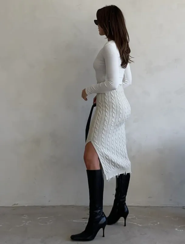 Lonely Hearts Midi Skirt | Moon Mist sold by Rumored