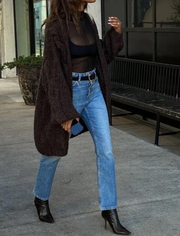 Aspen Cardigan | Espresso sold by Rumored