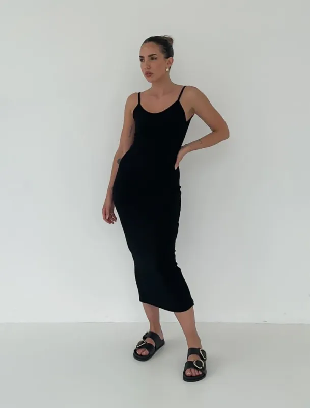 Effortless Midi Dress | Black sold by Rumored