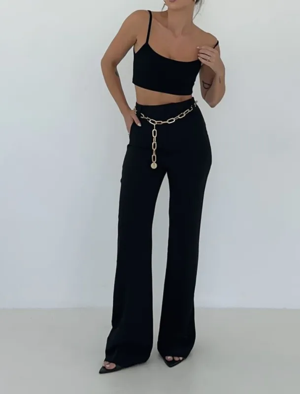 Wall Street Trouser | Black sold by Rumored