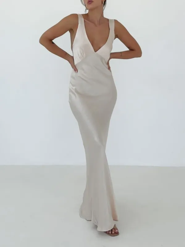Sunset Strip Maxi Dress | Champagne sold by Rumored