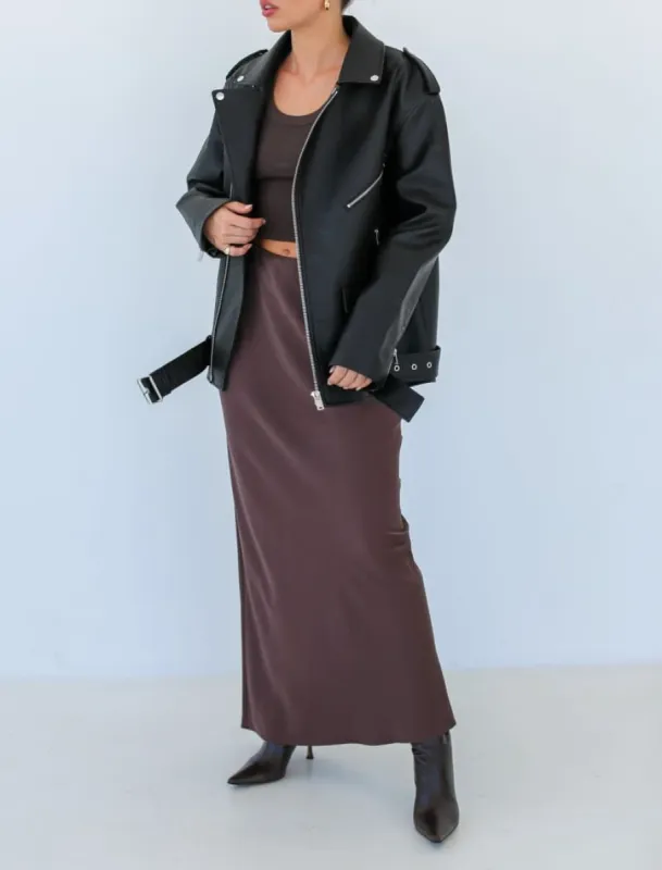 Archive Bias Maxi Skirt | Espresso sold by Rumored