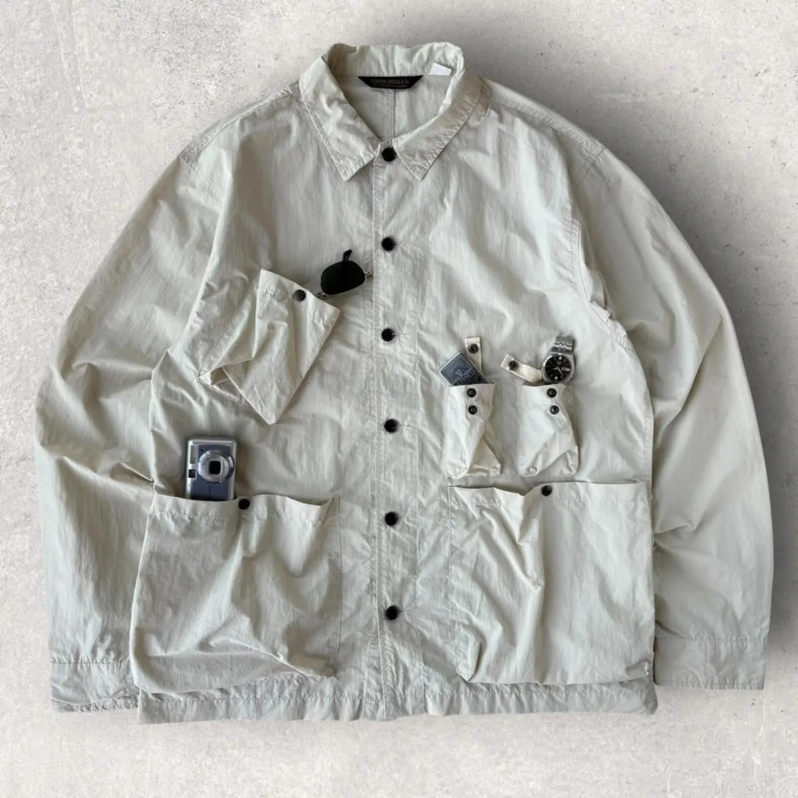 Uniform Bridge Ivory Field Utility Shacket XL sold by WearHouse UK