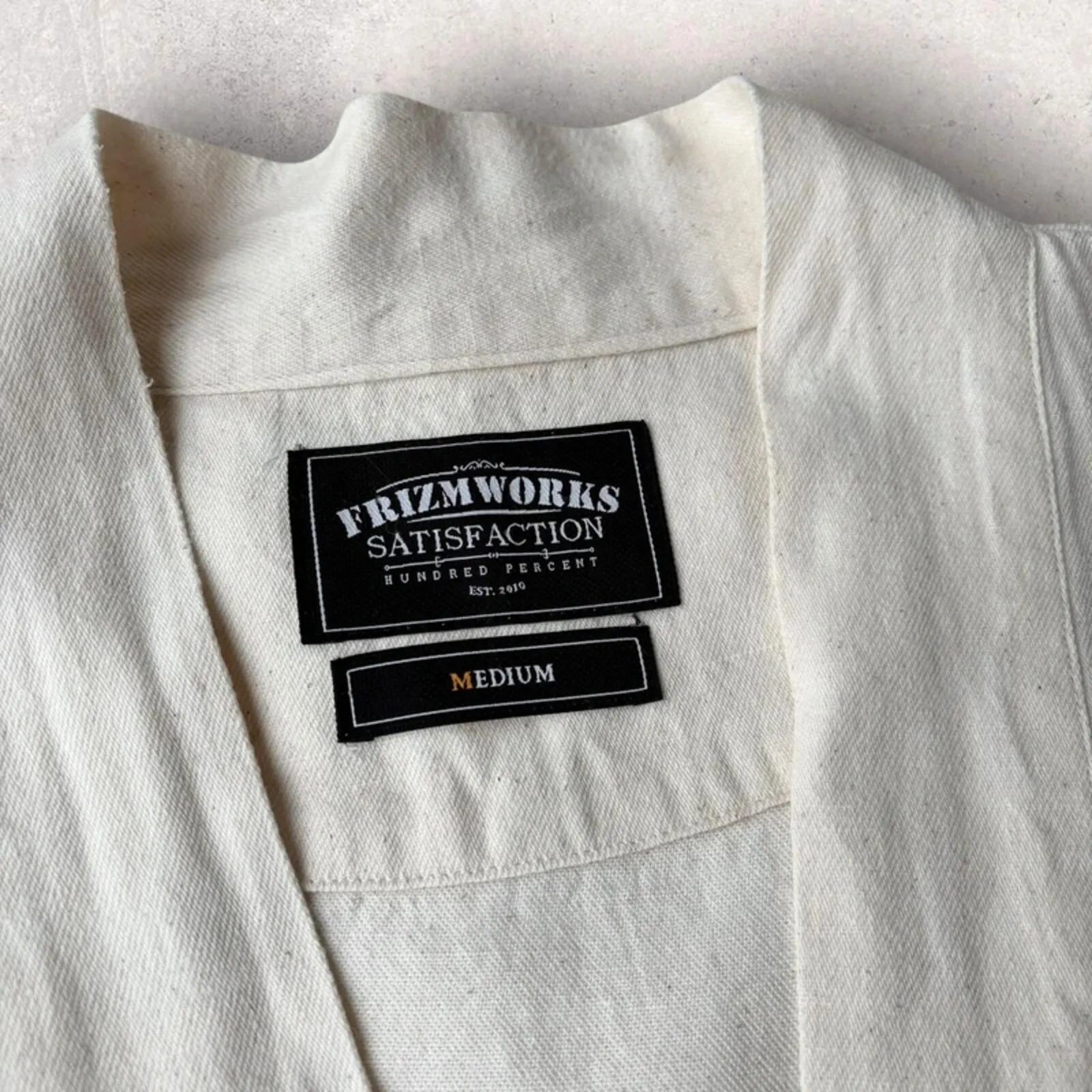 Frizmworks Linen Durumagi Jacket Natural M sold by WearHouse UK product image thumbnail 5