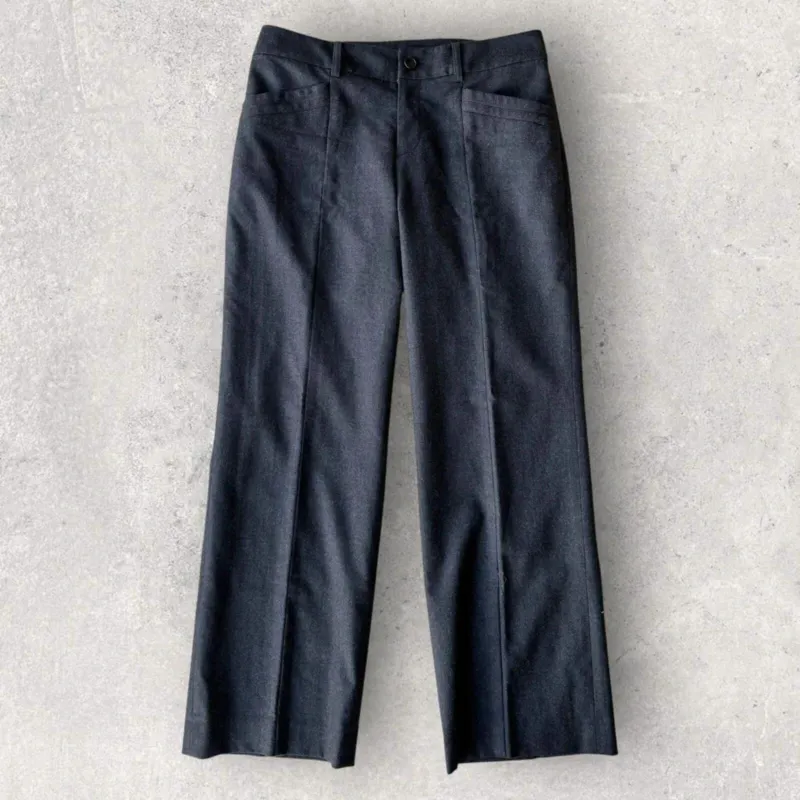 J.Press Japan Pleated Straight Tailored Trouser Dark Grey W30 Japan Import made by J. Press