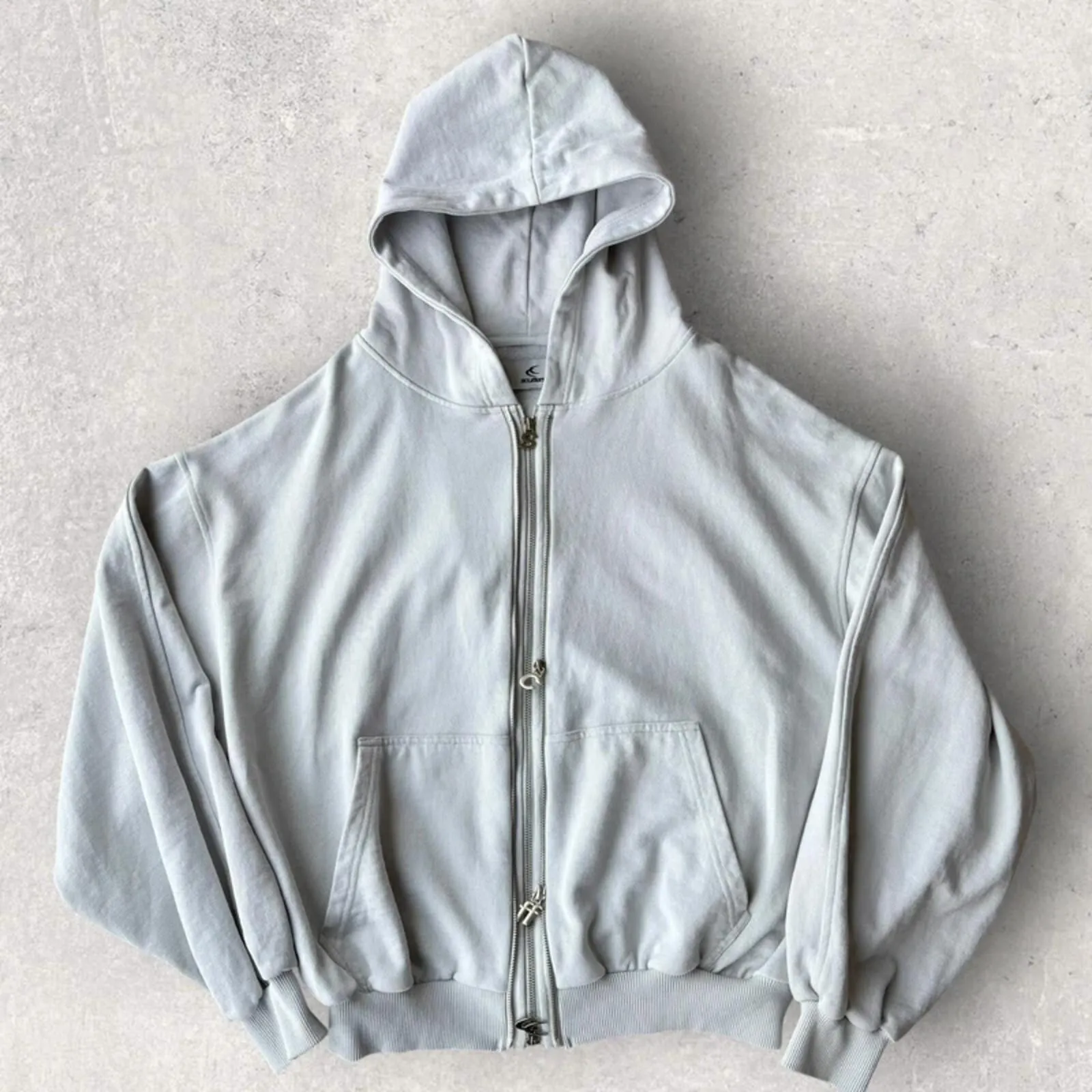 Scuffers Steel Grey Zipper Hoodie L sold by WearHouse UK product image thumbnail 4