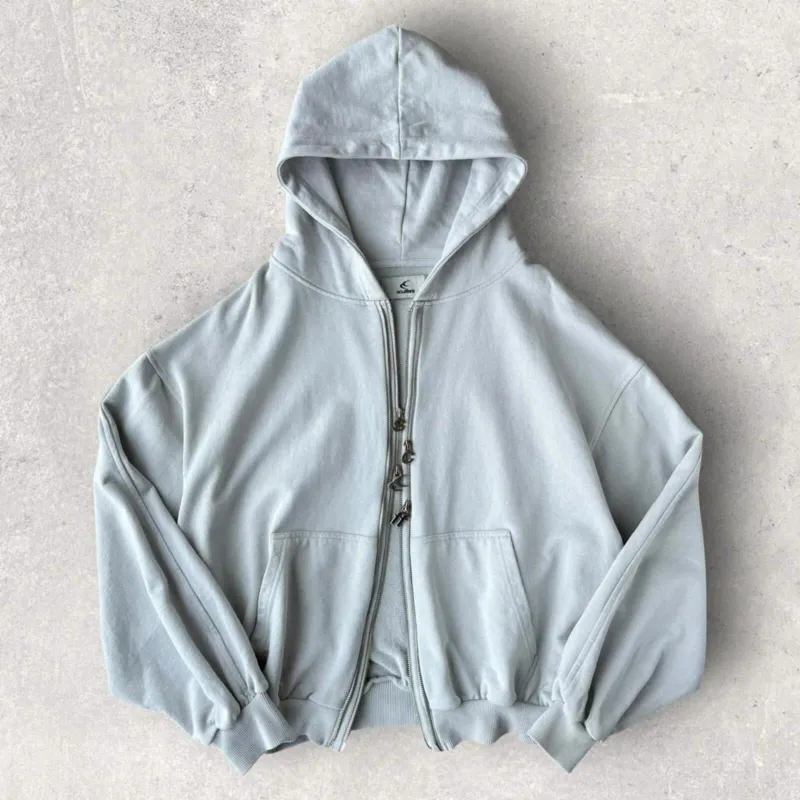 Scuffers Steel Grey Zipper Hoodie L made by Scuffers