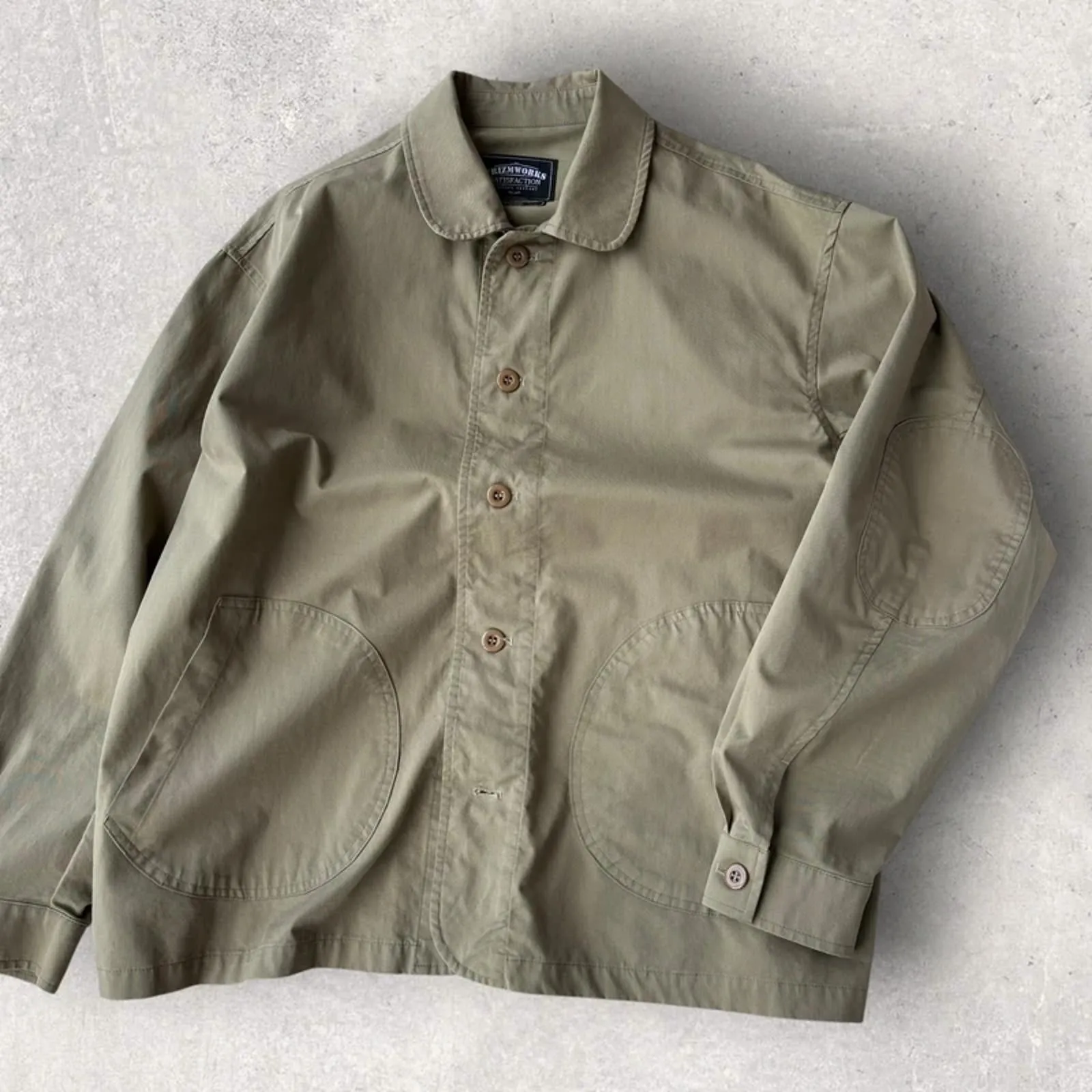 Frizmworks Round Patch Coverall Jacket Beige / Khaki M Korea Import Workwear sold by WearHouse UK product image thumbnail 4