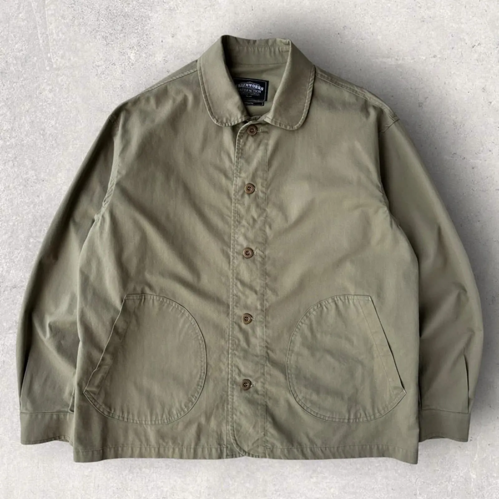 Frizmworks Round Patch Coverall Jacket Beige / Khaki M Korea Import Workwear sold by WearHouse UK product image thumbnail 2