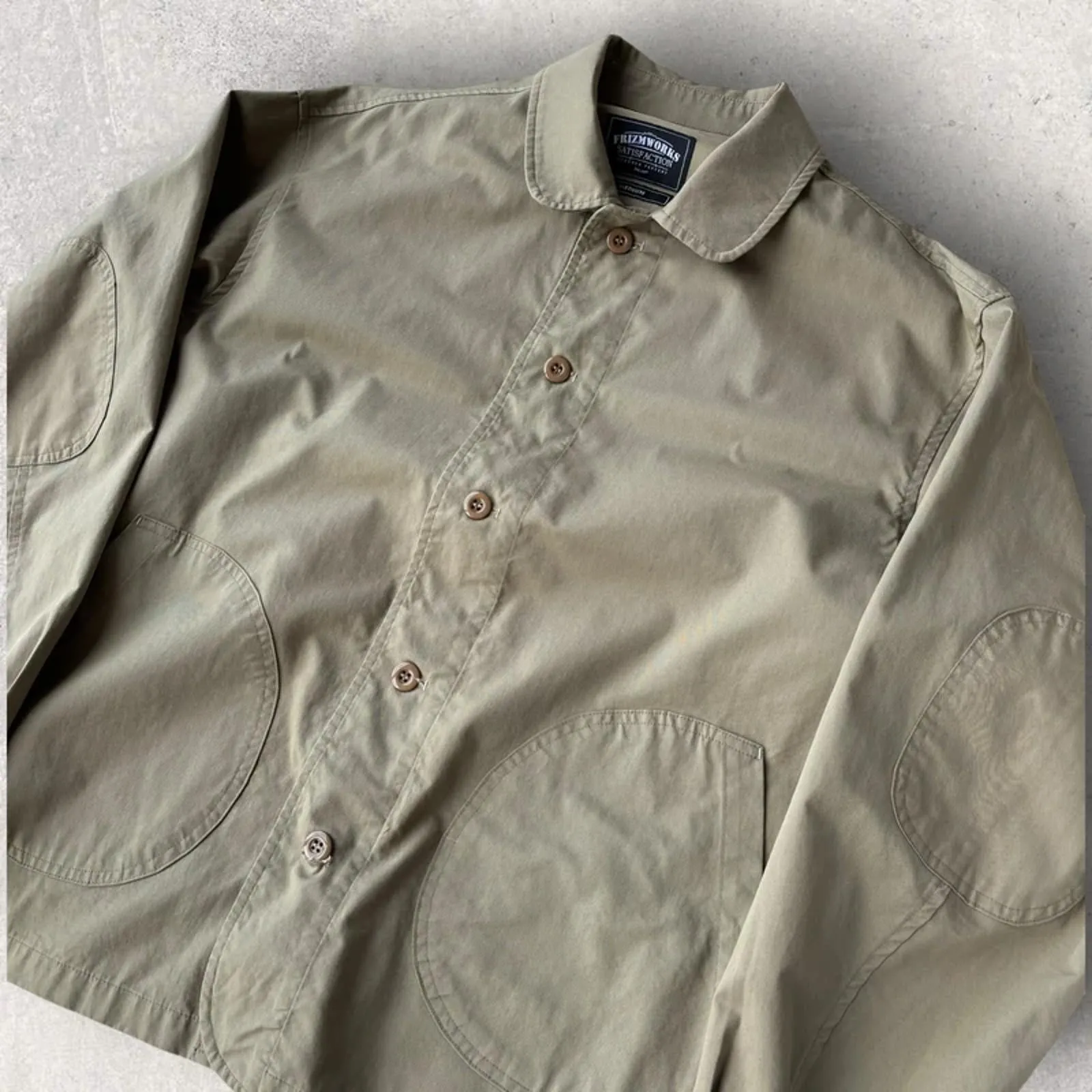 Frizmworks Round Patch Coverall Jacket Beige / Khaki M Korea Import Workwear sold by WearHouse UK product image thumbnail 3