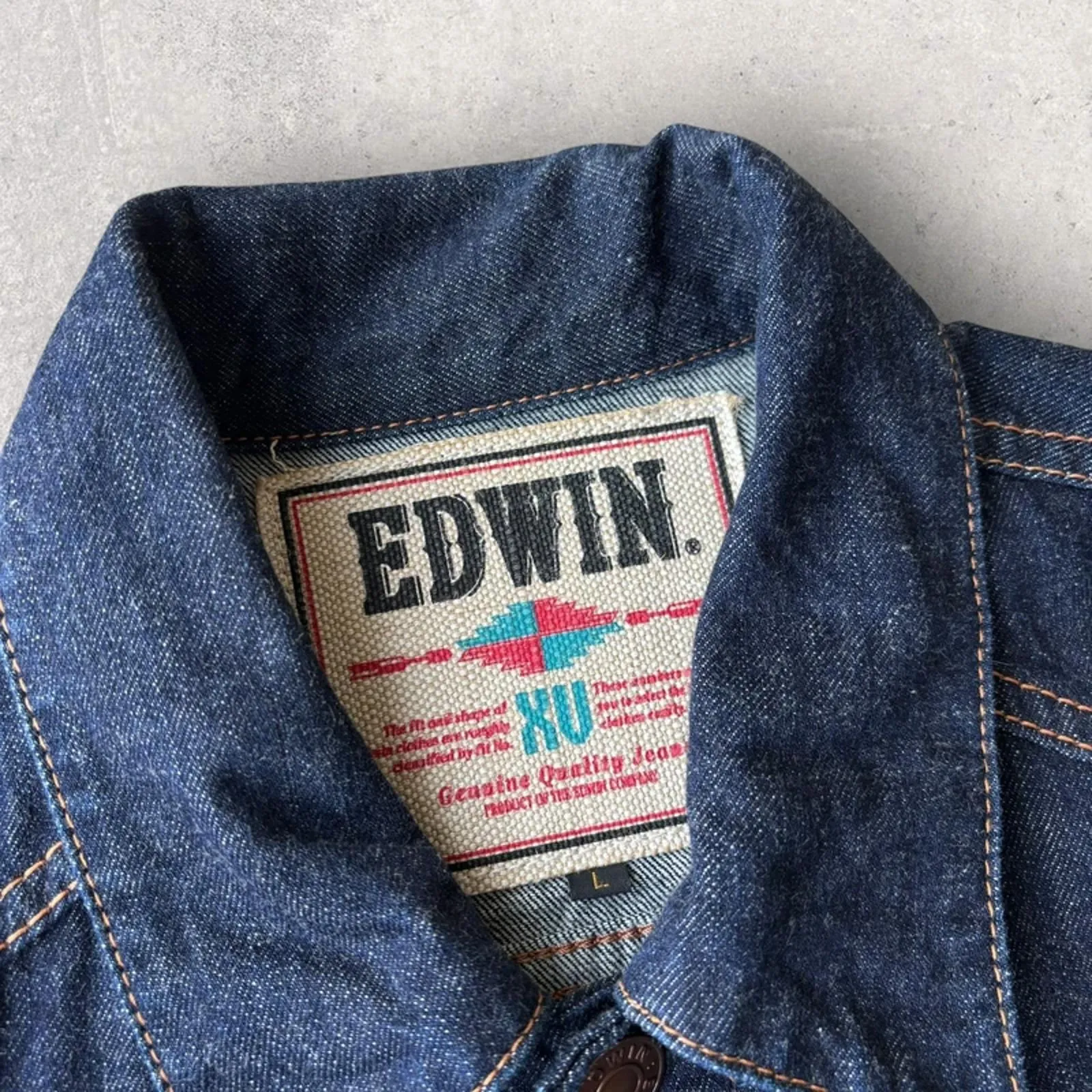Edwin Japan XU Cropped Denim Jacket Indigo Womens L Japan Import sold by WearHouse UK product image thumbnail 5