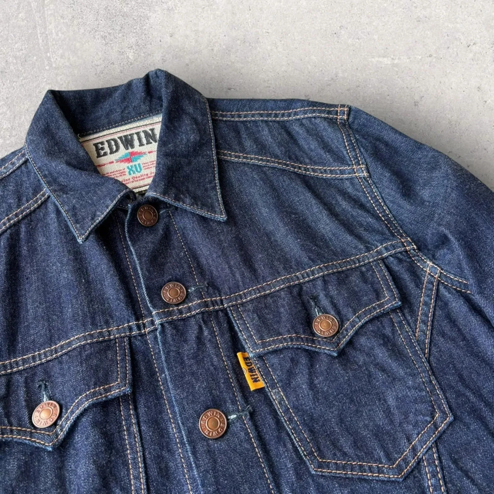 Edwin Japan XU Cropped Denim Jacket Indigo Womens L Japan Import sold by WearHouse UK product image thumbnail 4