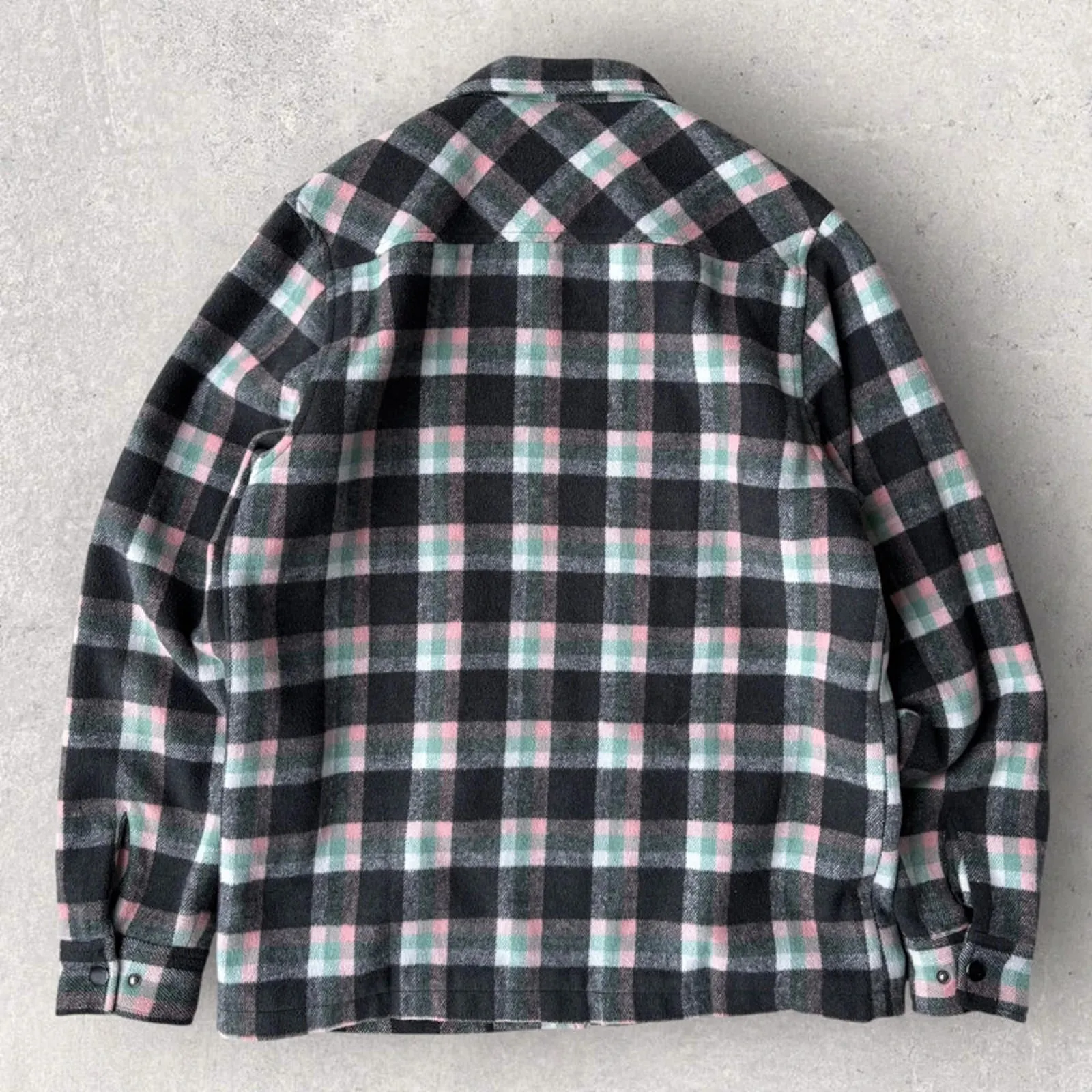 Butter Goods Flannel Plaid Zip Shirt Jacket – Grey – M sold by WearHouse UK product image thumbnail 2
