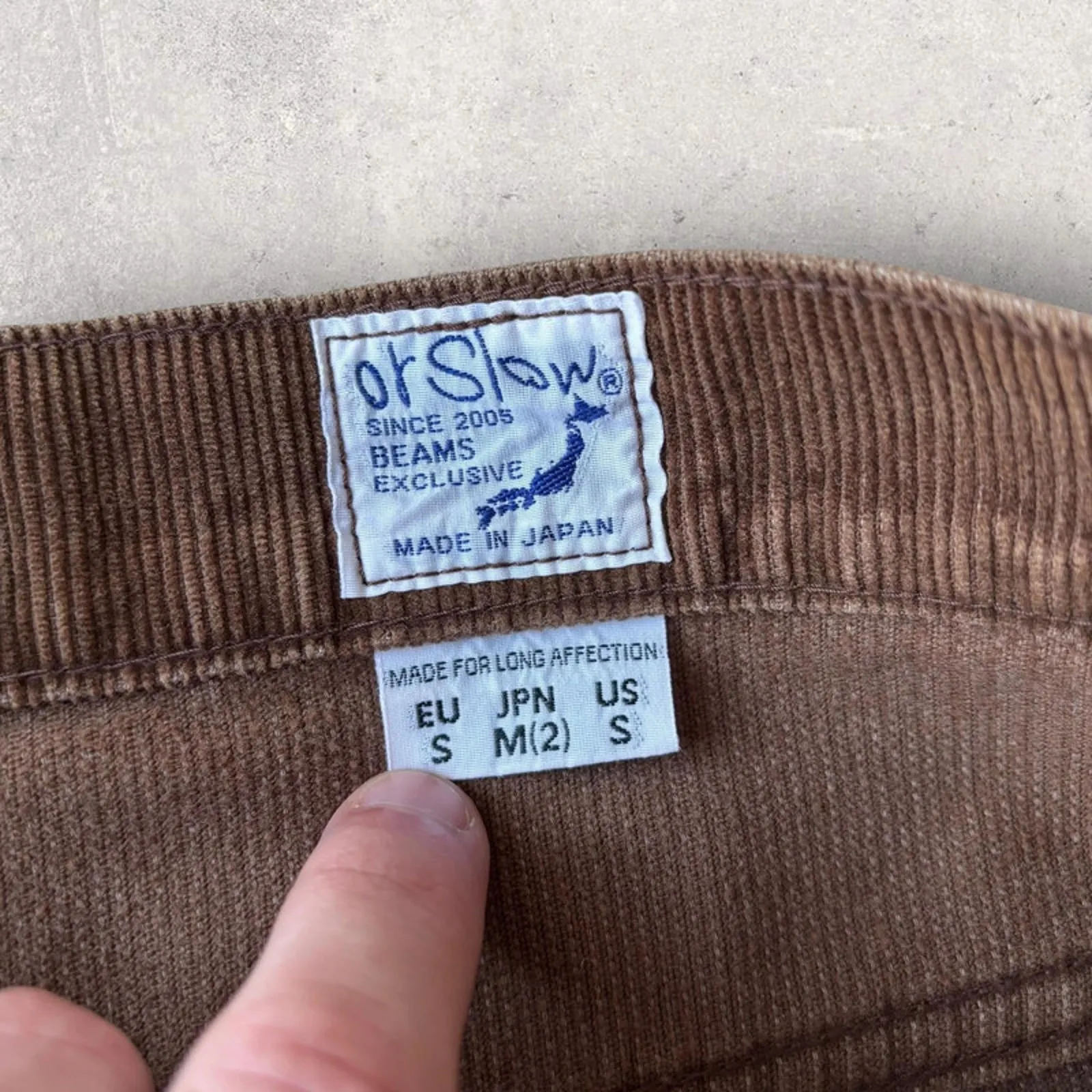 Orslow Cropped Cord Trouser W30 sold by WearHouse UK product image thumbnail 4
