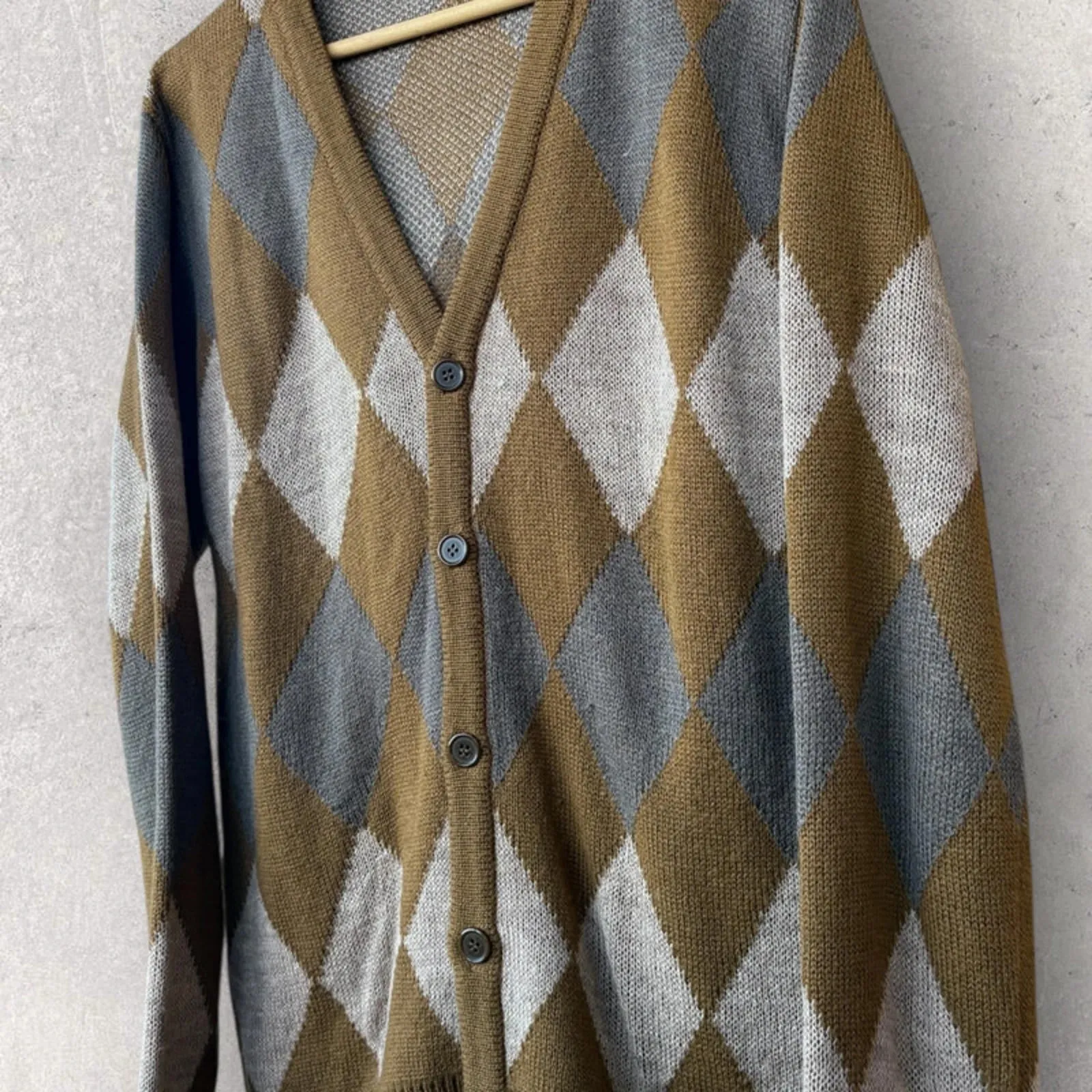 Beams Japan Diamond Knit Cardigan Brown Size S sold by WearHouse UK product image thumbnail 4