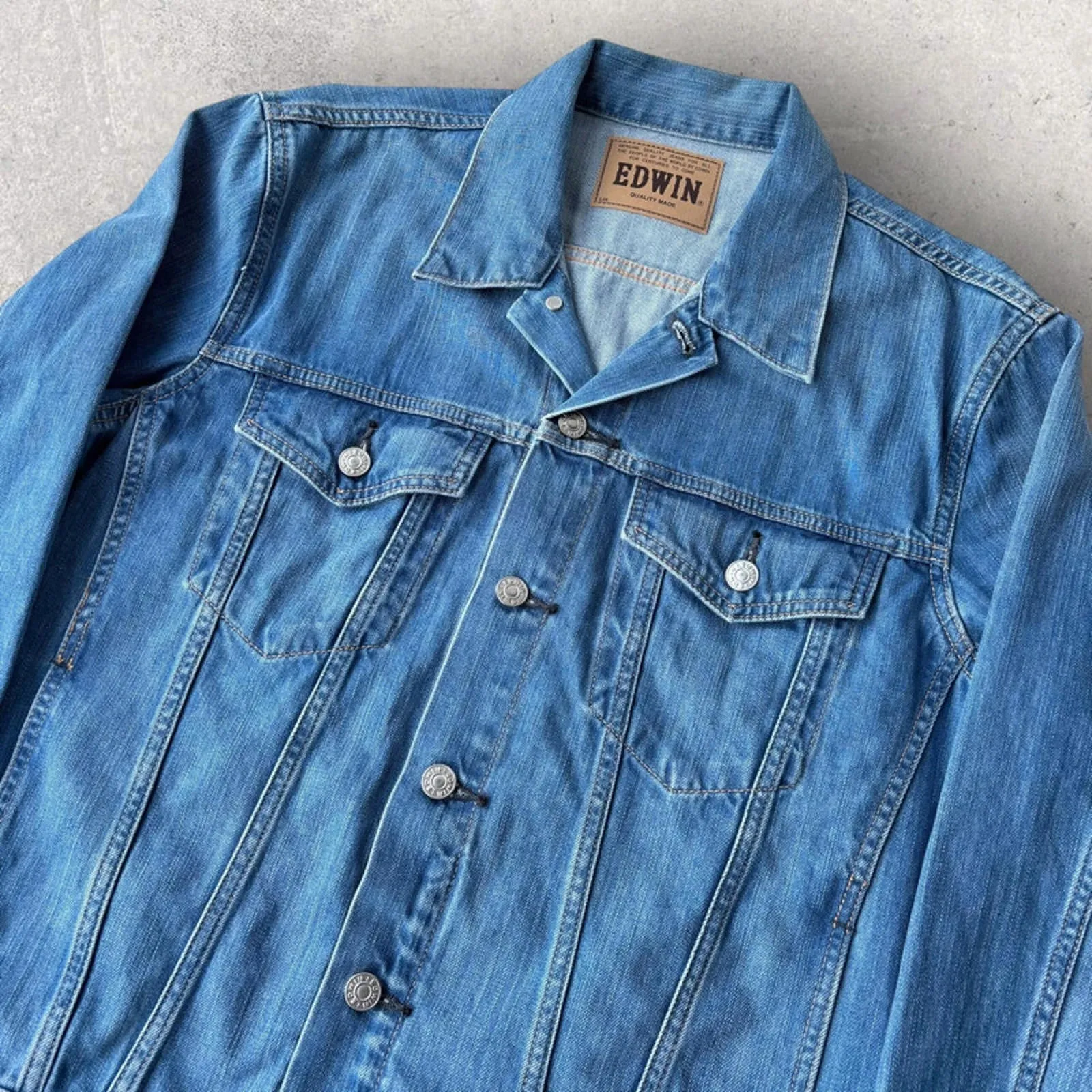 Edwin G Jean Raw Denim Cropped Jacket S sold by WearHouse UK product image thumbnail 4