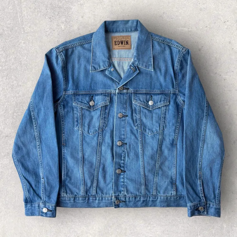 Edwin G Jean Raw Denim Cropped Jacket  S made by Edwin