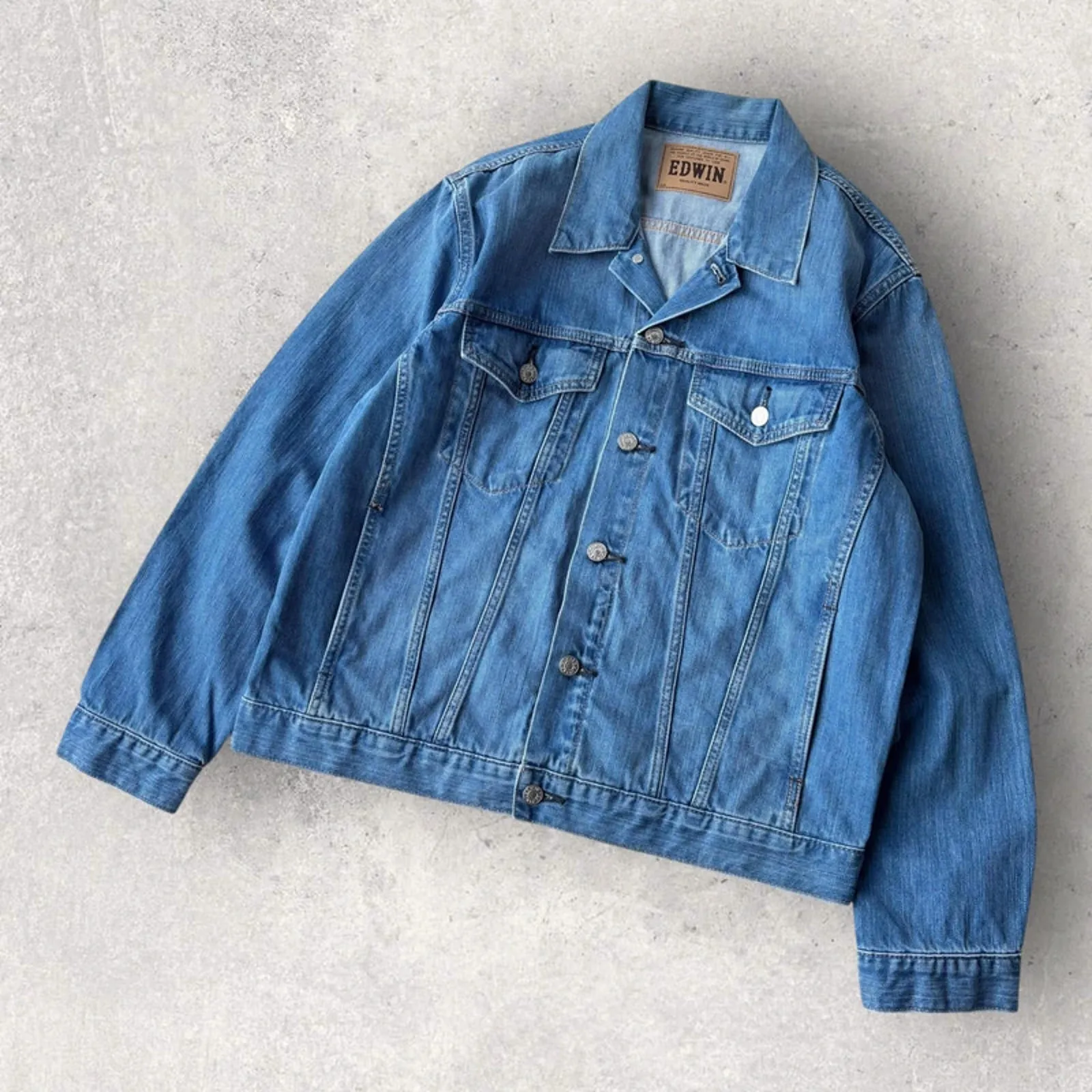 Edwin G Jean Raw Denim Cropped Jacket S sold by WearHouse UK product image thumbnail 3