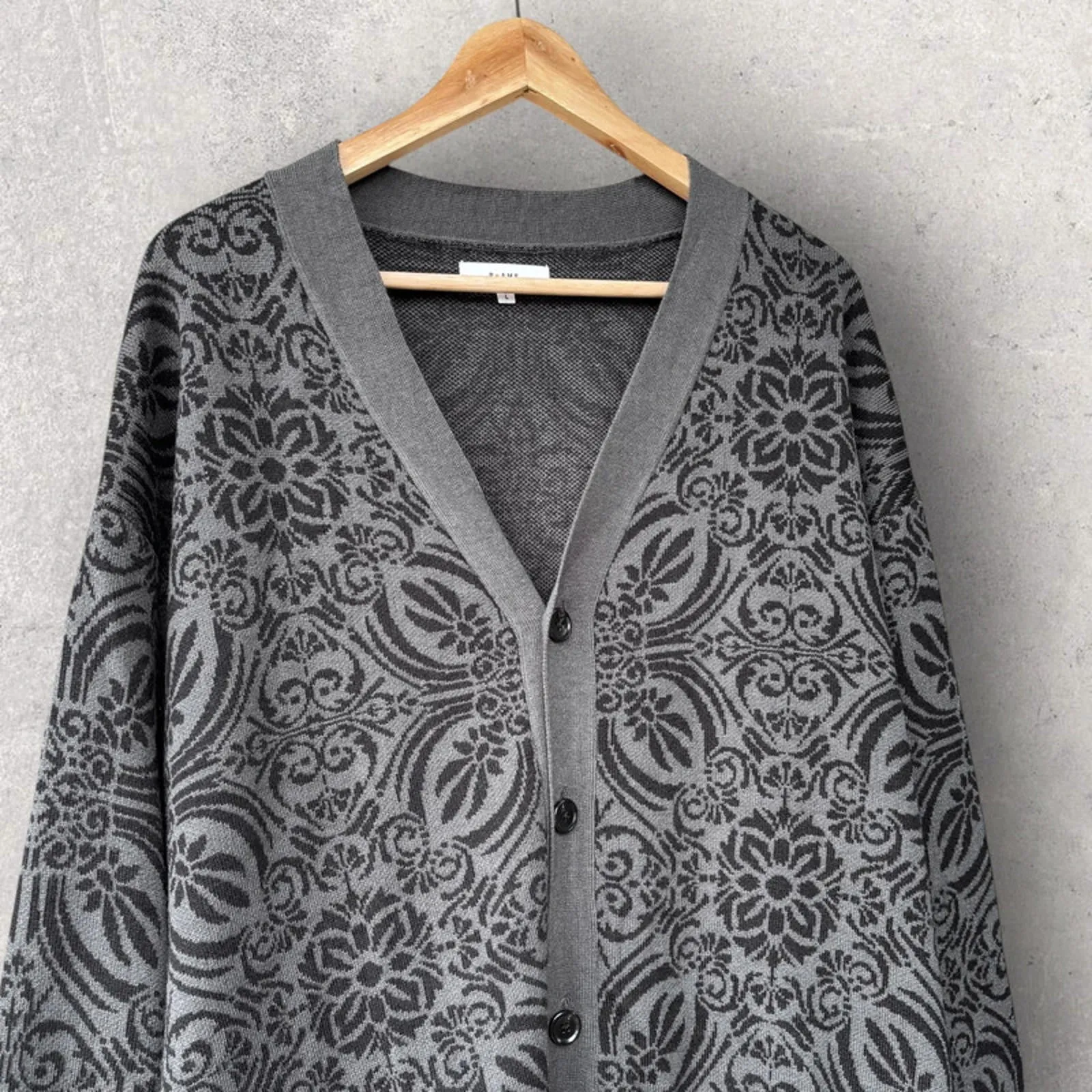 Beams Paisley Cardigan Grey L Japan import sold by WearHouse UK product image thumbnail 4