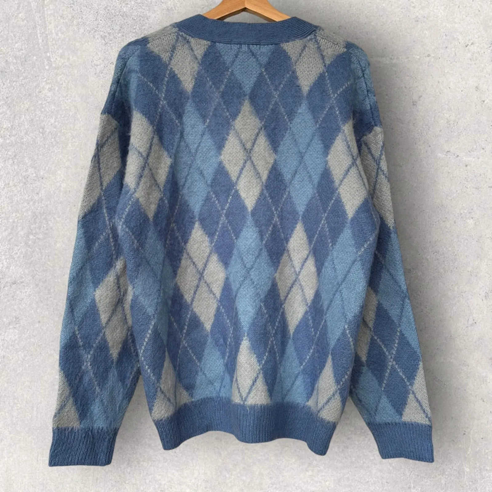 Beams Argyle Diamond Cardigan Blue S Japan Import sold by WearHouse UK product image thumbnail 3