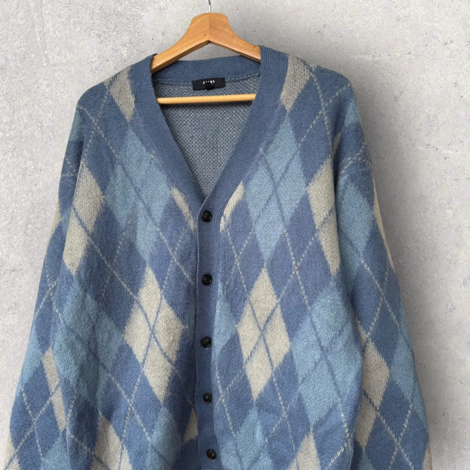 Beams Argyle Diamond Cardigan Blue S Japan Import sold by WearHouse UK product image thumbnail 4