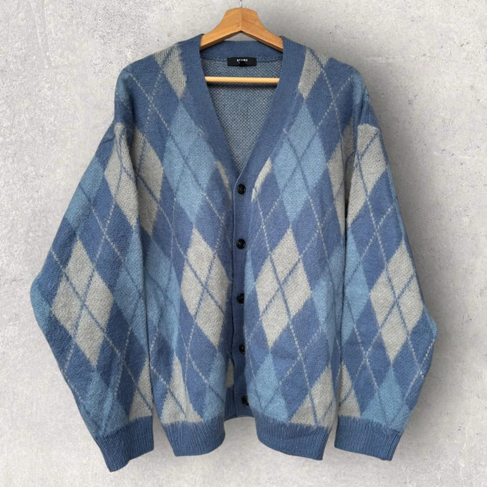 Beams Argyle Diamond Cardigan Blue S Japan Import sold by WearHouse UK