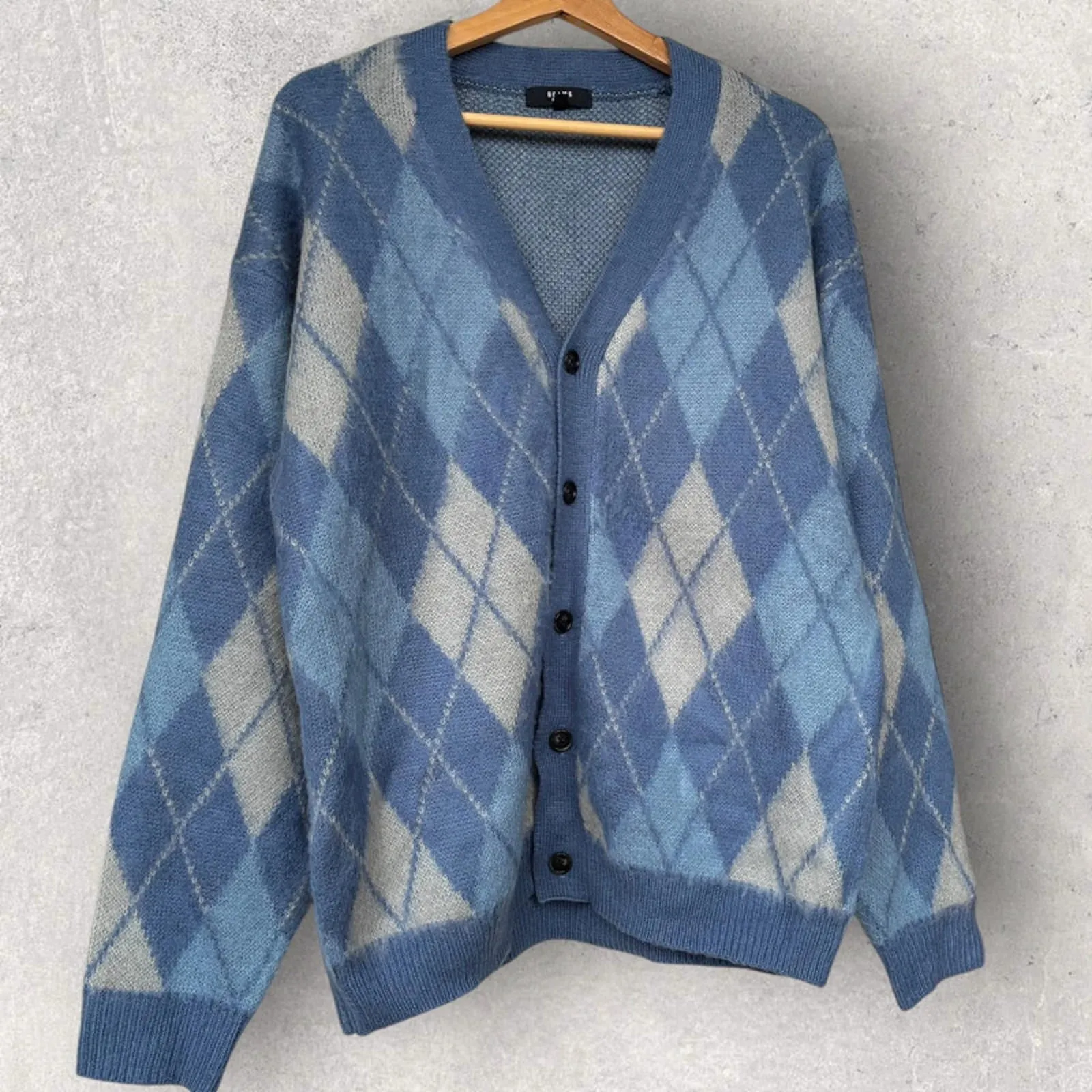 Beams Argyle Diamond Cardigan Blue S Japan Import sold by WearHouse UK product image thumbnail 5
