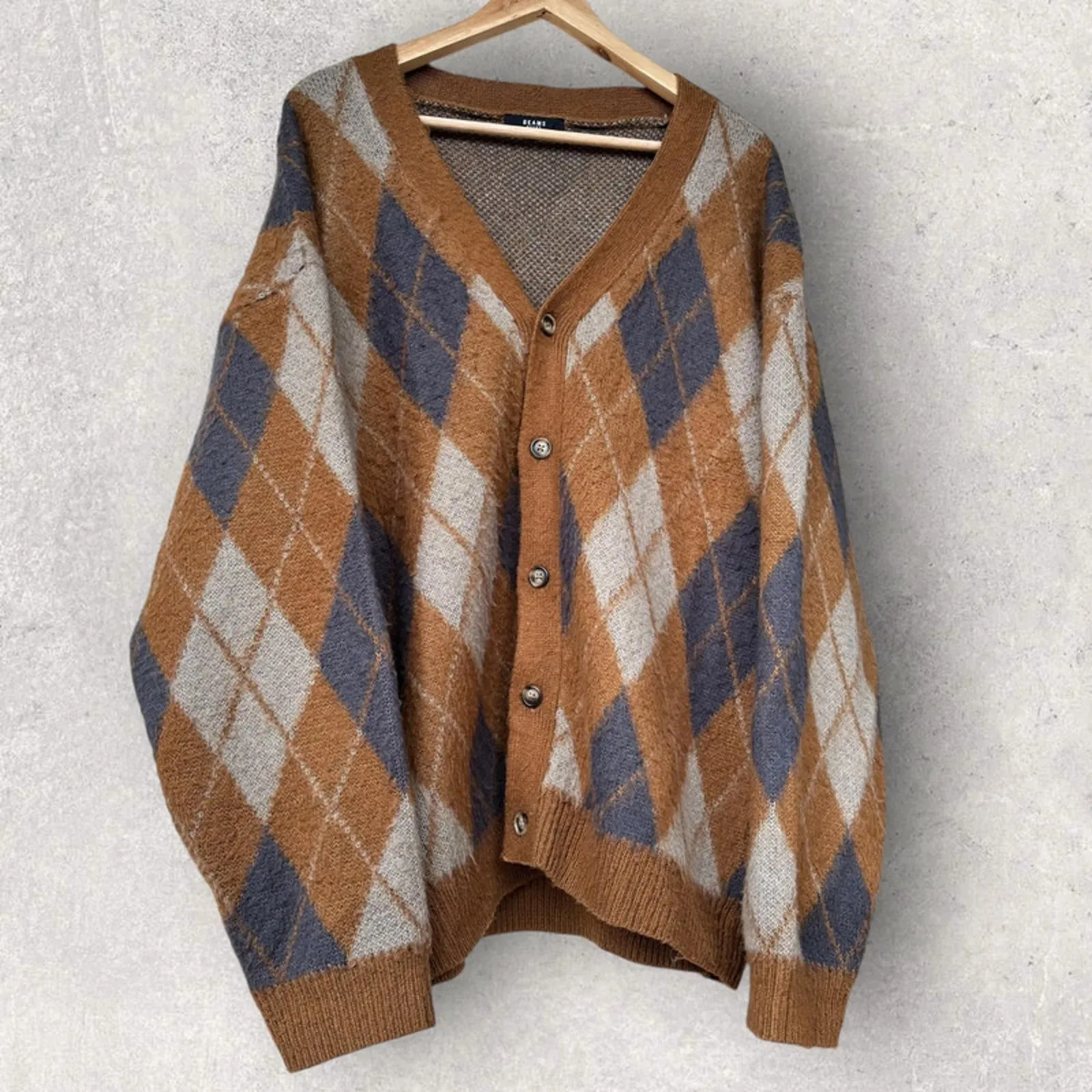 Beams Argyle Diamond Cardigan Brown M Japan Import sold by WearHouse UK product image thumbnail 5